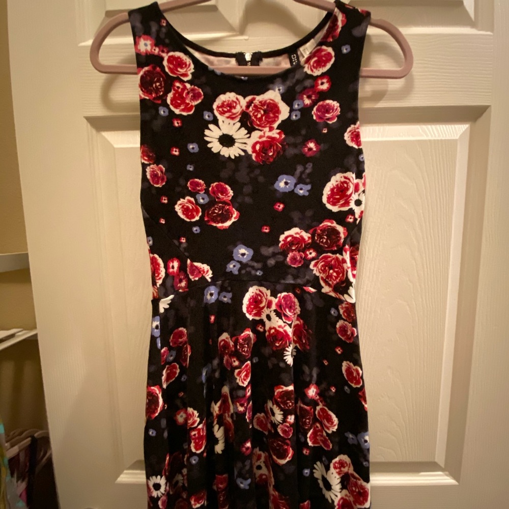 Black floral dress